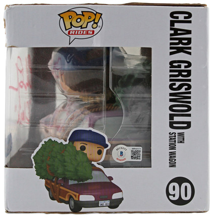 Chevy Chase Christmas Vacation "Clark" Signed #90 Funko Pop Vinyl Figure BAS 1