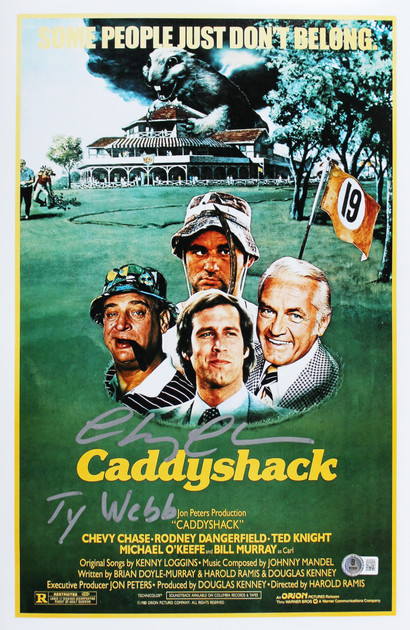 Chevy Chase Caddyshack "Ty Webb" Authentic Signed 12x18 Photo BAS #1W385985
