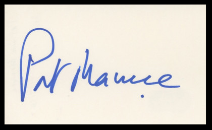 Patrick Macnee The Avengers Authentic Signed 3x5 Index Card BAS #BV59057