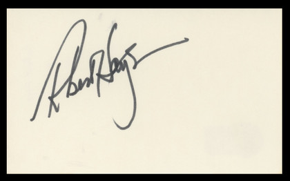 Robert Hays Airplane! Authentic Signed 3x5 Index Card BAS #BV59047