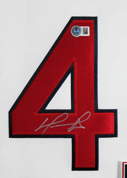 Red Sox David Ortiz Authentic Signed White Nike Framed Jersey BAS Witnessed
