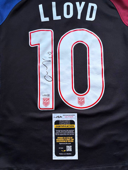 Carli Lloyd Signed USA Soccer Nike Black Jersey