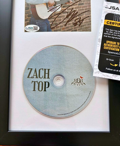 Zach Top Signed Self Titled Booklet + CD Framed