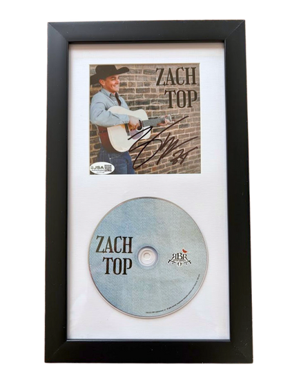 Zach Top Signed Self Titled Booklet + CD Framed