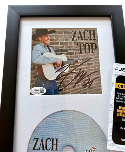 Zach Top Signed Self Titled Booklet + CD Framed