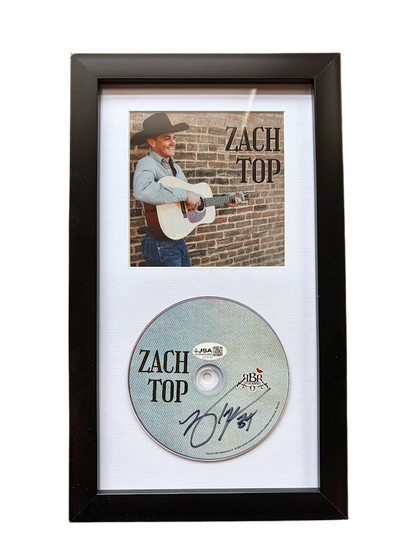 Zach Top Booklet + Signed CD Framed