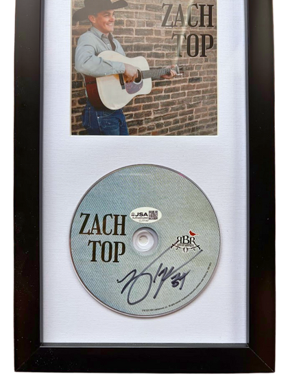 Zach Top Booklet + Signed CD Framed