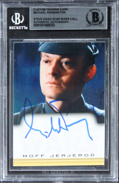 Michael Pennington Star Wars Authentic Signed Custom Trading Card BAS Slabbed Version 1