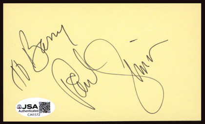 Paul SImon "To Barry" Authentic Signed 3x5 Index Card Autographed JSA #CJ41572