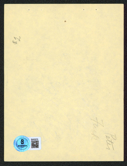 Peter Falk Columbo "To Don" Authentic Signed 4.5x6 Cut Signature BAS #BV03275