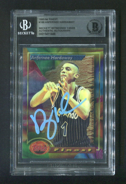1993-94 Topps Finest #189 Anfernee Penny Hardaway BGS Authentic Autograph Signed Rookie Card