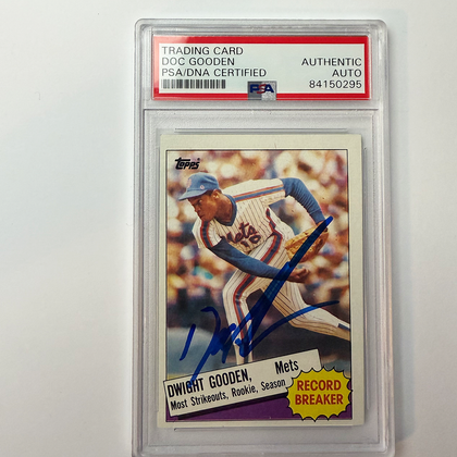 Dwight Gooden Signed 1985 Topps Rookie #3 PSA Auto Authentic