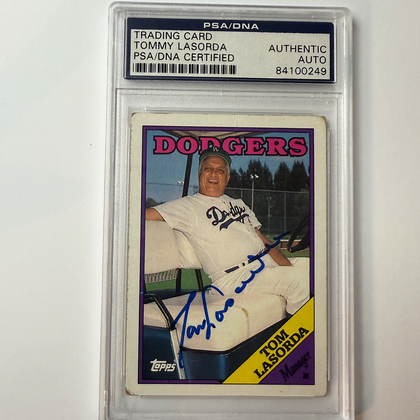 Tommy Lasorda Signed 1988 Topps #74 PSA Auto Authentic
