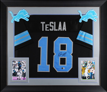 Isaac TeSlaa Authentic Signed Black Pro Style Framed Jersey BAS Witnessed