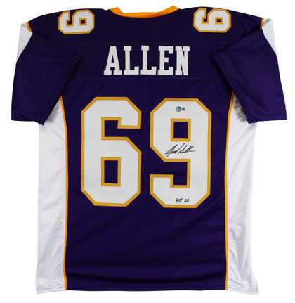 Jared Allen "HOF 25" Signed Purple Pro Style Jersey BAS Witnessed #3W307898
