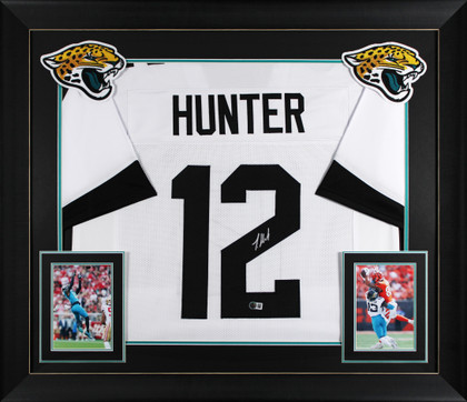 Travis Hunter Authentic Signed White Pro Style Framed Jersey BAS Witnessed