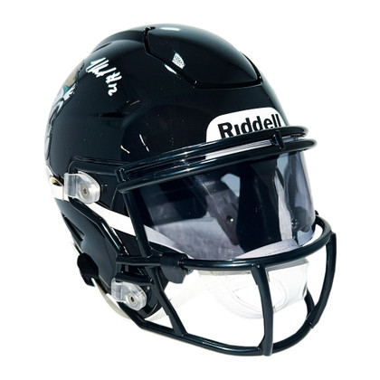 Travis Hunter Signed Jacksonville Jaguars Midi SpeedFlex Mini Football Helmet (Beckett)