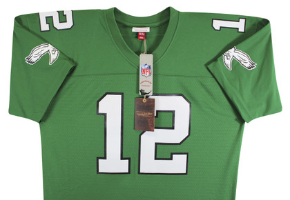 Eagles Randall Cunningham Signed Green Mitchell & Ness Jersey BAS Witnessed