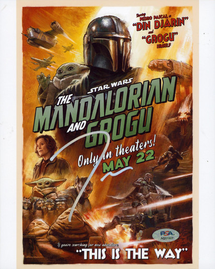 Jeremy Allen White The Mandalorian & Grogu Signed 8x10 Photo PSA #AQ51507