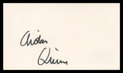 Aidan Quinn Elementary Authentic Signed 3x5 Index Card BAS #BV02108