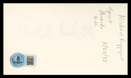 Michael Rapaport True Romance Authentic Signed 3x5 Index Card BAS #BV02105