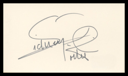 Sidney Poitier In The Heat of the Night Authentic Signed 3x5 Index Card BAS #BV01244
