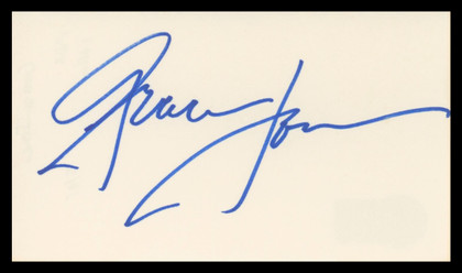 Grace Jones A View to a Kill Authentic Signed 3x5 Index Card BAS #BU64792