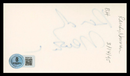 Randy Newman Toy Story Authentic Signed 3x5 Index Card BAS #BV04124