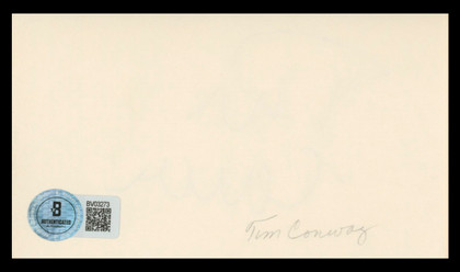 Tim Conway The Carol Burnett Show Authentic Signed 3x5 Index Card BAS #BV03273