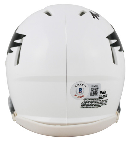 Eagles Randall Cunningham Signed 1969-73 TB Speed Mini Helmet W/ Case BAS Wit