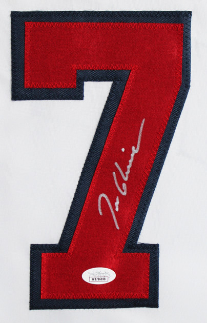 Tom Glavine Authentic Signed White Pro Style Framed Display JSA #WB786698
