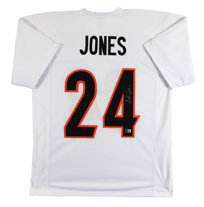 Adam "Pacman" Jones Authentic Signed White Pro Style Jersey Autographed BAS