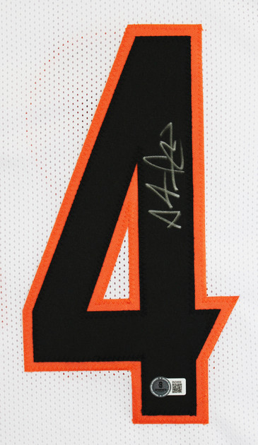 Adam "Pacman" Jones Authentic Signed White Pro Style Jersey Autographed BAS