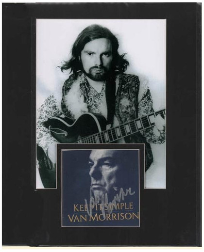 Van Morrison Keep It Simple Cd Autographed Framed Matted Photo Display