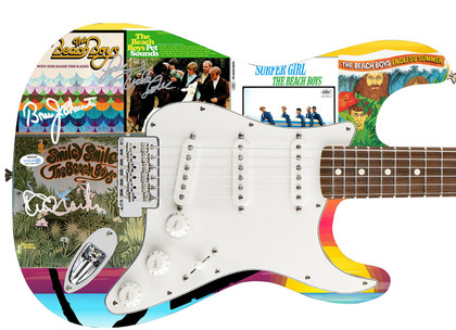 The Beach Boys Signed Album LP CD Graphics Photo Guitar ACOA Exact Proof