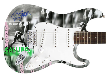 Clash Paul Simonon Autographed Fender 1/1 London Calling Lp Cd Graphics Photo Gu