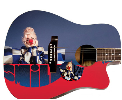 Katy Perry Signed Smile Album Cd Custom Graphics Photo Guitar ACOA
