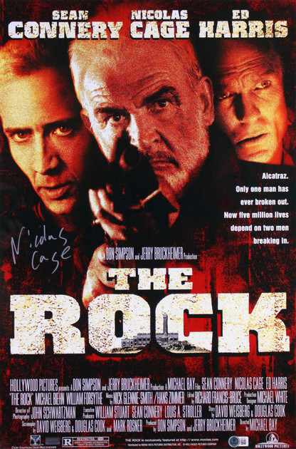 Nicolas Cage The Rock Authentic Signed Framed 16x24 Photo Autographed BAS