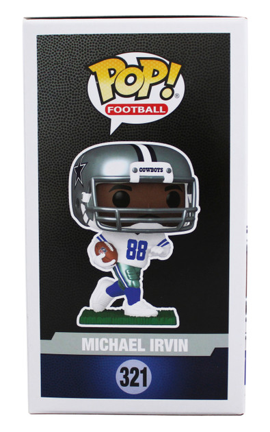 Cowboys Michael Irvin Authentic Signed #321 Funko Pop Vinyl Figure BAS Witnessed