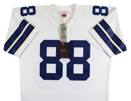 Cowboys Michael Irvin "HOF 2007" Signed White Mitchell & Ness Jersey BAS Witness