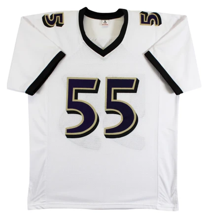 Terrell Suggs Authentic Signed White Pro Style Jersey Autographed BAS Witnessed