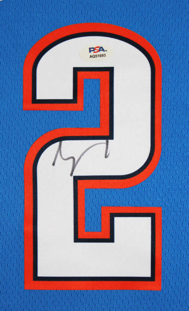 Thunder Shai Gilgeous-Alexander Signed Blue Nike Icon Finals Edition Jersey PSA