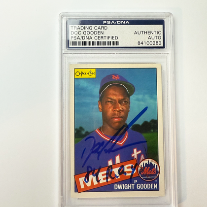 Dwight Gooden Signed 1985 OPC Rookie #130 84 ROY PSA Auto Authentic