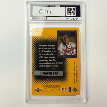 Andruw Jones Signed 2001 UpperDeck Ecard UD Classics #EC7 PSA Auto Authentic