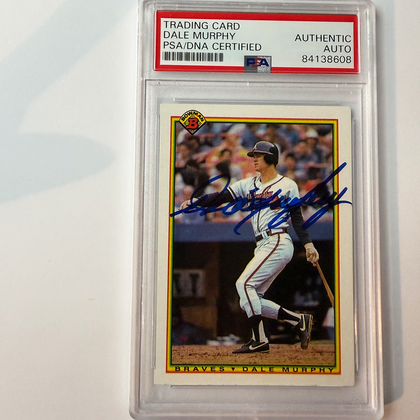 Dale Murphy Signed 1990 Bowman #19 PSA Auto Authentic