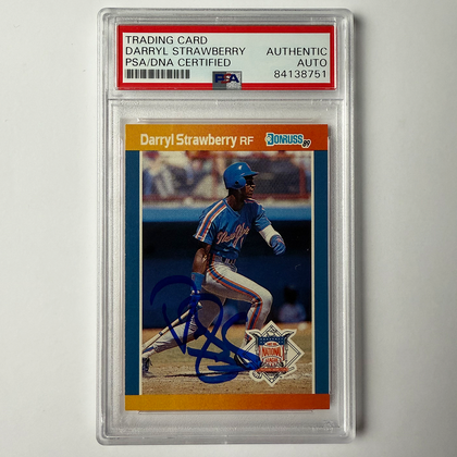 Darryl Strawberry Signed 1989 Donruss All Star #34 PSA Auto Authentic