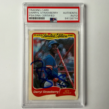 Darryl Strawberry Signed 1995 Fleer Limited Edition #38 PSA Auto Authentic