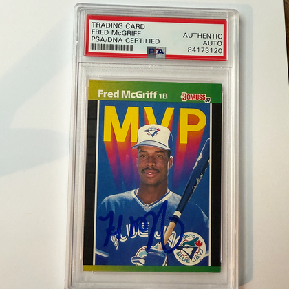 Fred McGriff Signed 1989 Donruss #BC-109 PSA Auto Authentic