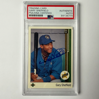 Gary Sheffield Signed 1989 Upper Deck ROOKIE #13 PSA Auto Authentic