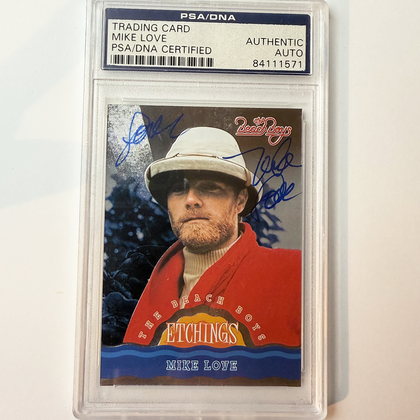 Mike Love Beach Boys Signed 2013 Panini Etchings #2 PSA Auto Authentic